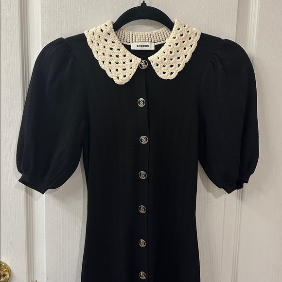 Sandro
Villa Crochet Collar Midi Dress Exclusive - Picture 4 of 9